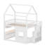 Playful House Bed Frame Equipped with Glow-Feature Shelves-145091277