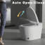 Toilette intelligente pour la salle de bain - Nuit, désodorisation automatique, siège chauffant bidet contemporain, lavage multiple, télécommande, unité blanche