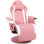 Costway Goplus Reclining PC & Racing Game Chair with Footrest in Pink