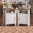 Solid and Manufactured Wood Nightstand with Storage Cabinets-2030290476