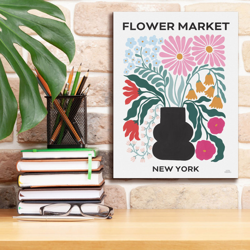 «Flower Market 3» par Laura Marshall, art mural sur toile, H 16 po x l 12 po x P 0,75 po