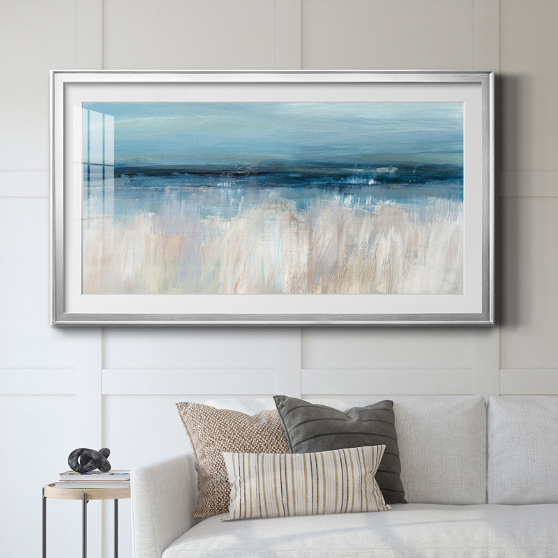 Marée haute - reproduction d'art encadrée de qualité supérieure - prête à être accrochée, H 10,5 po x l 18,5 po x P 1,5 po