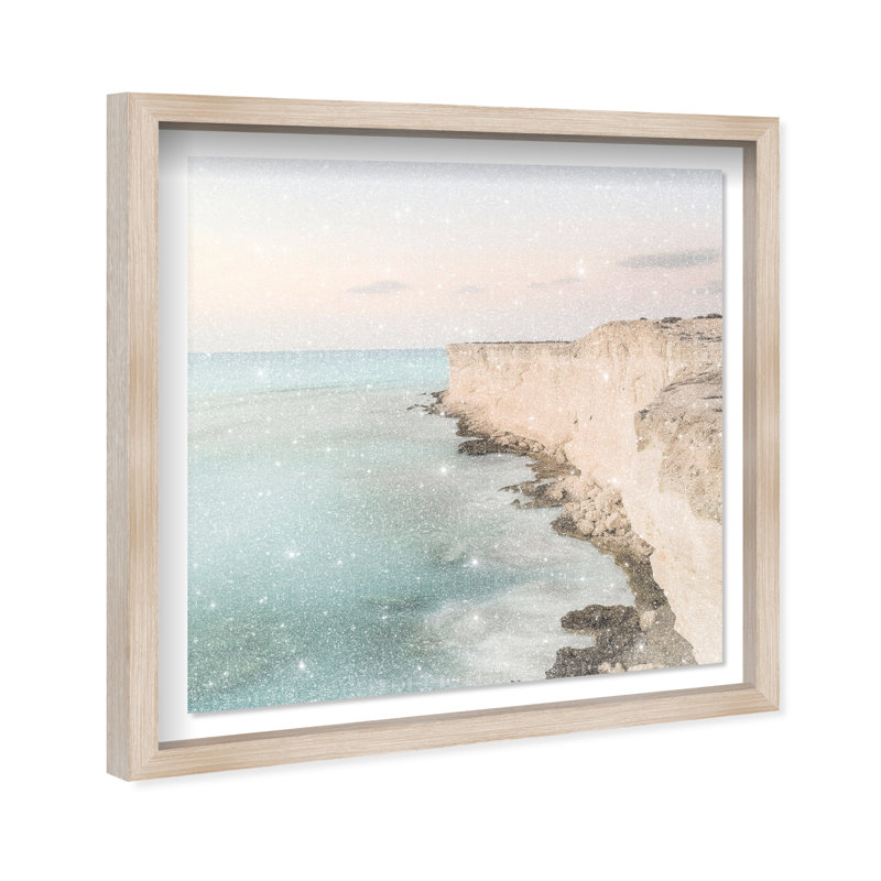 Coastal Edge I Print by Oliver Gal, 41.5" H x 41.5" W, Natural Oak Shadowbox