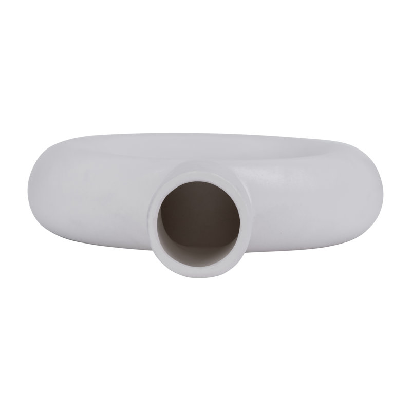 Sagebrook Home Verla Ceramic Elegant Centerpiece Vase - A Must-Have Addition for Stylish Homes, Ivory
