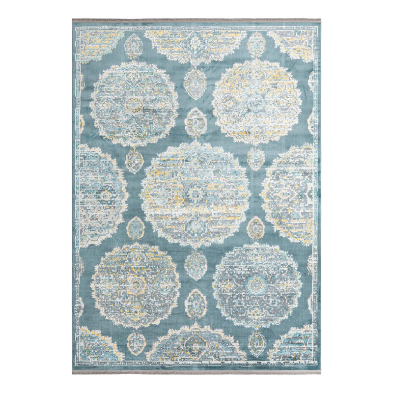Tapis Paragon_Gris et bleu, Rectangle 9 pi x 12 pi