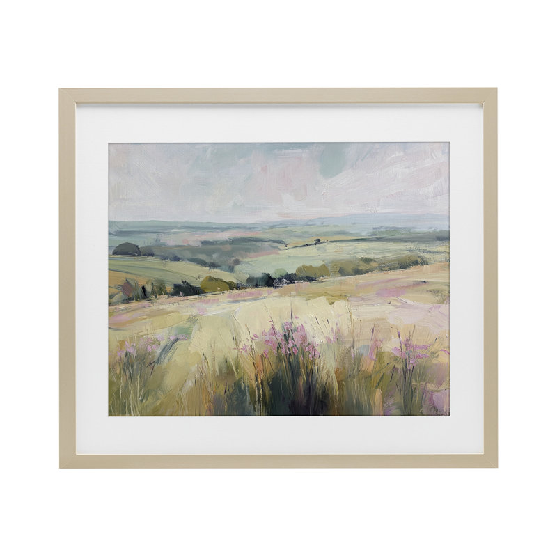 «Summer Meadow Viewpoint», impression sous verre, conception de Svetlana Aleynikova, H 13 po x l 16 po