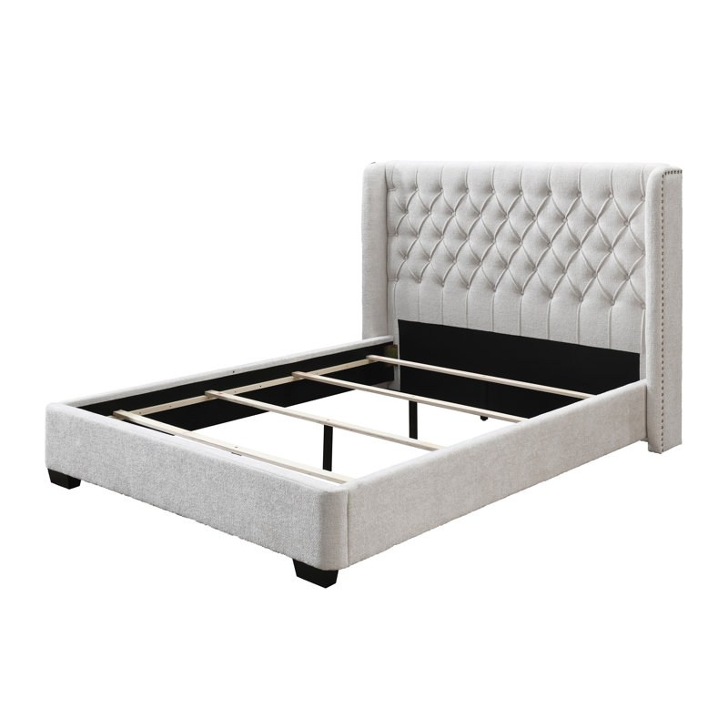 Keishon Upholstered Panel Bed, Queen