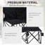 Aleah 6 Seater Folding Bench Portable Chair Metal Frame Cup Holder-27256388