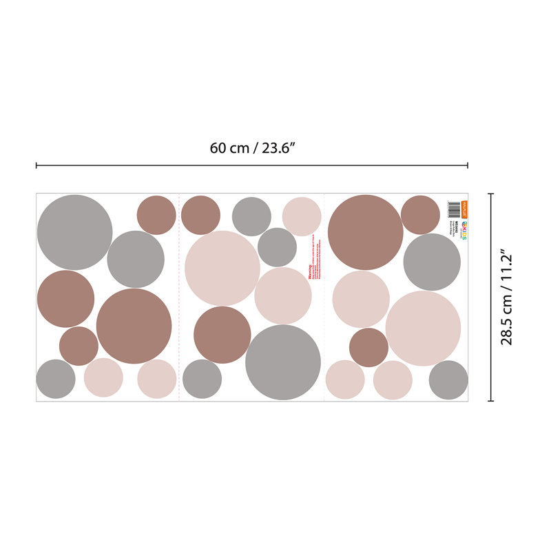 Abstract Non-Wall Damaging Wall Decal, Brown/Grey