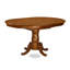 Ensemble de table de salle à manger 5 pièces moderne comprenant une table ovale en bois avec rallonge papillon et 4 chaises, brun selle