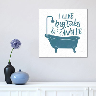 Turkish Tile Bathroom Puns II by Becky Thorns - Print on Canvas