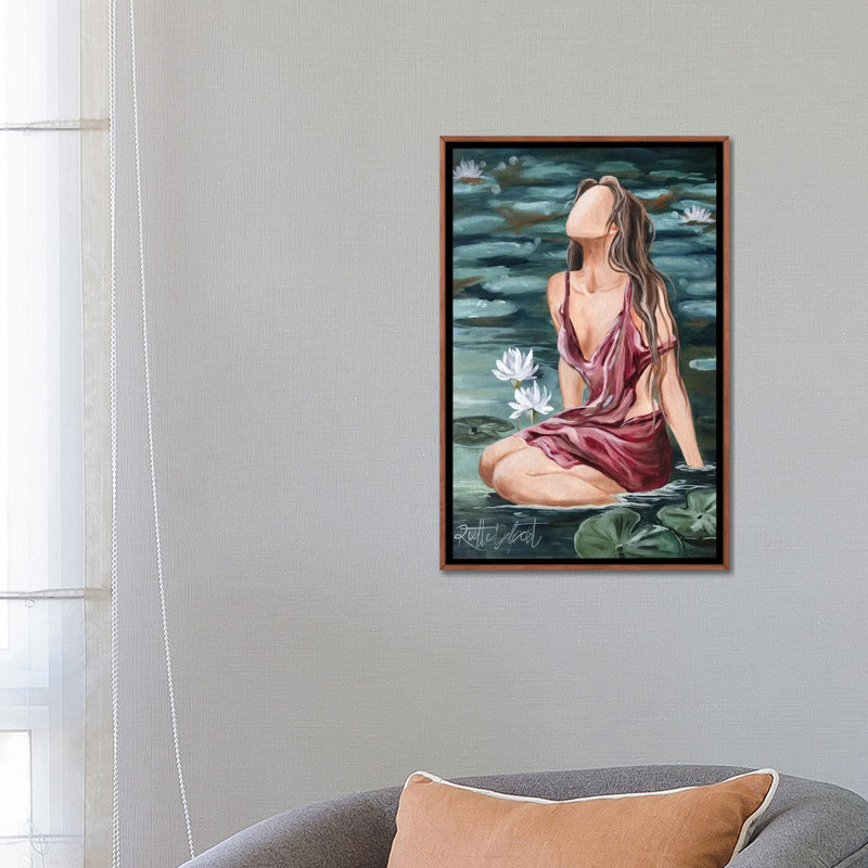 Lis en sérénité - RAZ383, Brown, Impression sur toile flottante sans passe-partout, H 26 po x l 18 po