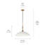 Luminaire suspendu en forme de dôme à 1 lumière Tonilyn-1635050833-1635050832