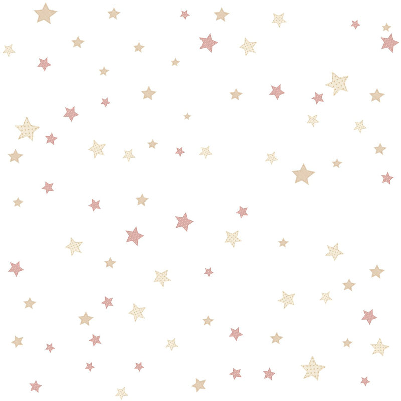 Nerijus Little Explorers 2 Stars Wallpaper Roll, Pink