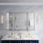 Ensemble miroir de salle de bain encastré ou en saillie de 48 po L x 30 po H avec armoire à pharmacie biseautée et étagères en verre réglables-1449070542