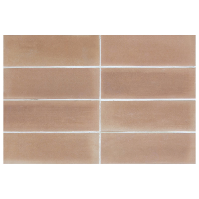 Watercolor 2" x 6" Porcelain Wall & Floor Tile, Brown