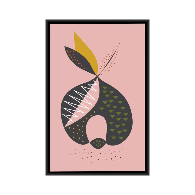 « pomme », impression sur toile tendue, H 48 po x l 32 po x P 1,5 po, Toile avec cadre noir, Pas de tapis