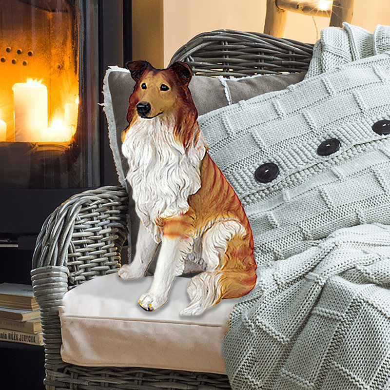 Long - Haired Collie Animals Figurines & Sculptures