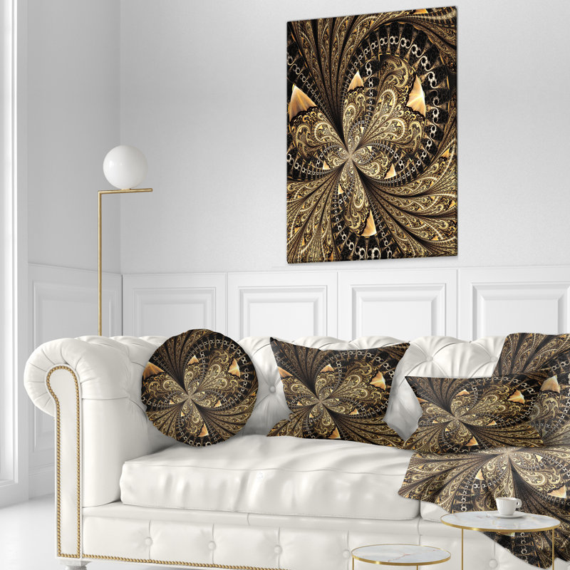 Coussin lombaire à motif floral fractal