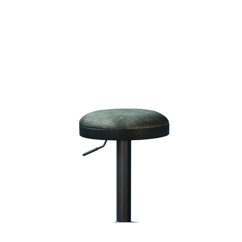 Swivel Upholstered Adjustable Height Counter Stool with Metal Frame, Green
