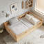 Floor Platform Bed with Full-length Guardrails-3837981-3837976