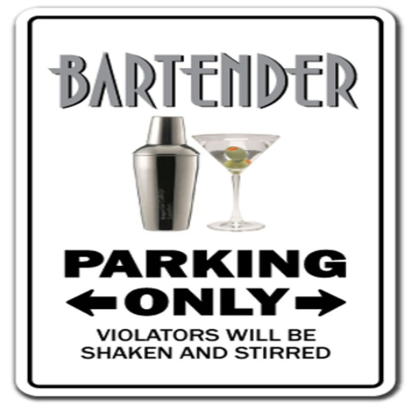 Enseigne de fantaisie barman