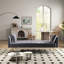 Canapé-lit pliable en velours gris de 72 pouces, style rétro américain, pour petits salons en velours, multi-fonctionnels