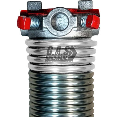 218x2x24 Galvanized Torsion Spring - Red