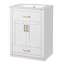 Meuble-lavabo 24 po avec lavabo en céramique intégré, armoire de salle de bain avec 2 portes, 1 tiroir basculant et meuble-lavabo simple pour salle de bain de petite et moyenne taille-165125452