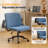 Speckled Chenille Swivel Chair With Flip-Up Arms For Cross-Legged-1119199089-1119199103