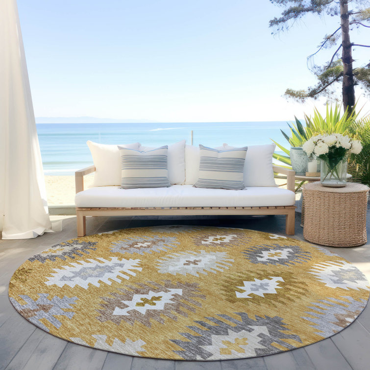 Chayden Flatweave Washable Southwestern Indoor / Outdoor Rug
