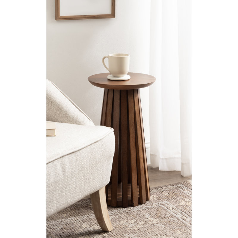 Table basse Klarc, Bois brun foncé