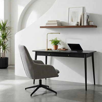 Bureau en bois massif avec tiroir MCM