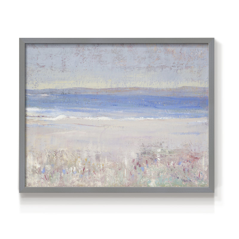 Beach Textures II -Framed Print - Restickable, H 8 po x l 10 po, Gris