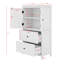 Grande armoire de rangement pour salle de bain, armoire avec deux portes et tiroirs, tablette réglable-1327562497