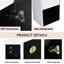 Meuble-lavabo moderne avec lavabo en céramique et armoire de rangement latérale - Étagère murale de 61 cm (24 po) en châtaignier noir