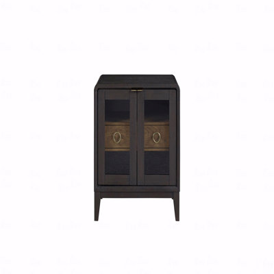 Table de chevet en verre