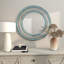Miroir mural en bois bleu floral délavé