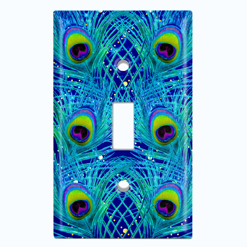 Patterned 1 - Gang Toggle Light Switch Standard Wall Plate