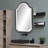 Stainless Steel Frame Arch Wall Mirror-692483125-728256649