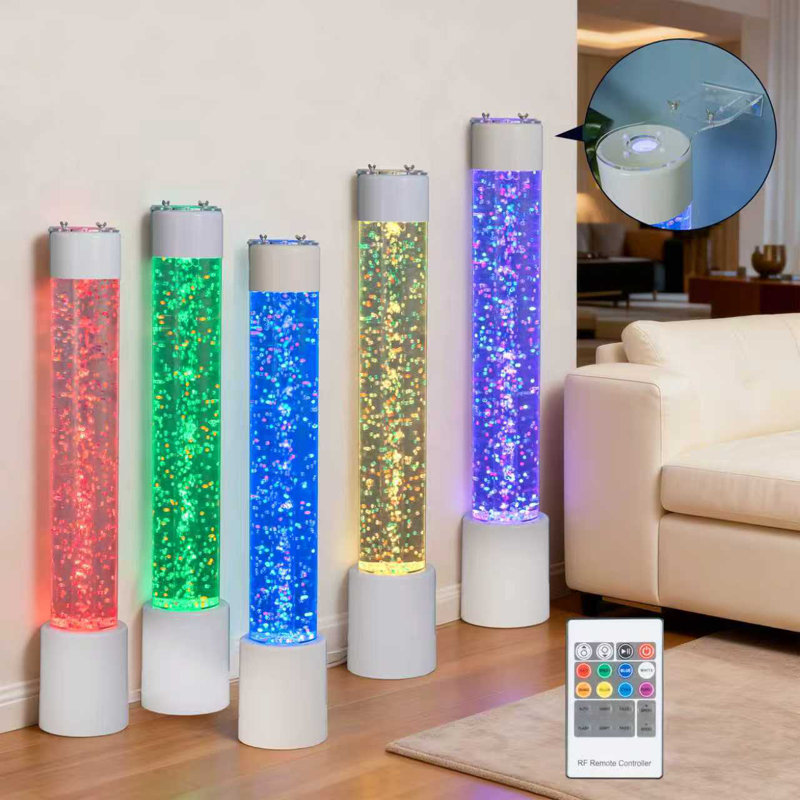 3.6FT APP Control Cascade Jumble Bead Lamp - Sensory Bubble Tube with Multicolor Beads and Color Changing LED Mood Light, Compatible with Color Cube & Round Controllers for Relaxation, Home & Office Decor