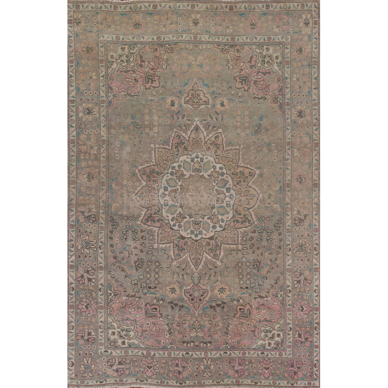 Tapis traditionnel rétro vieilli 7 x 10