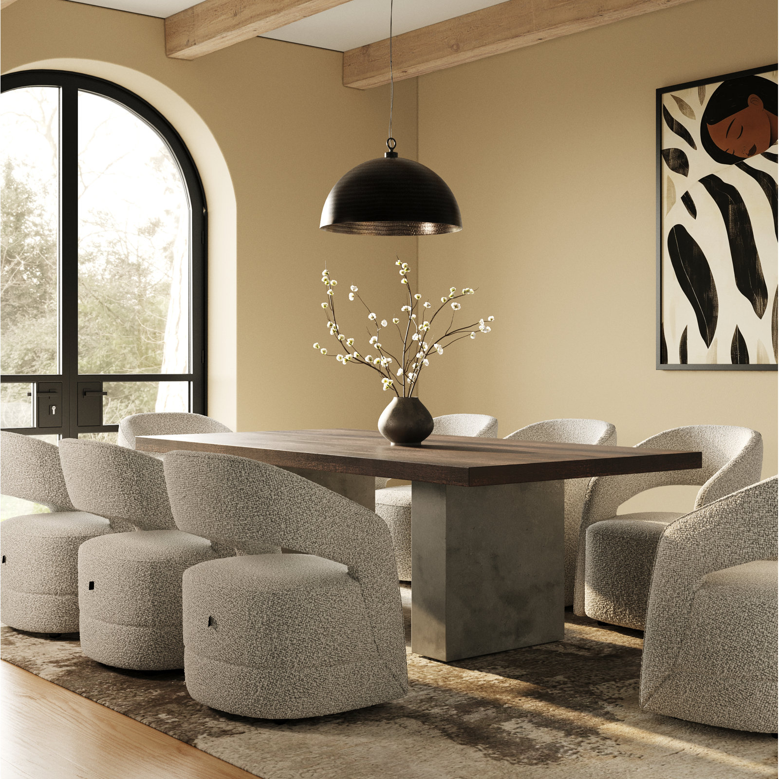 Torian Dining Table, 30" H x 94" L x 47" W