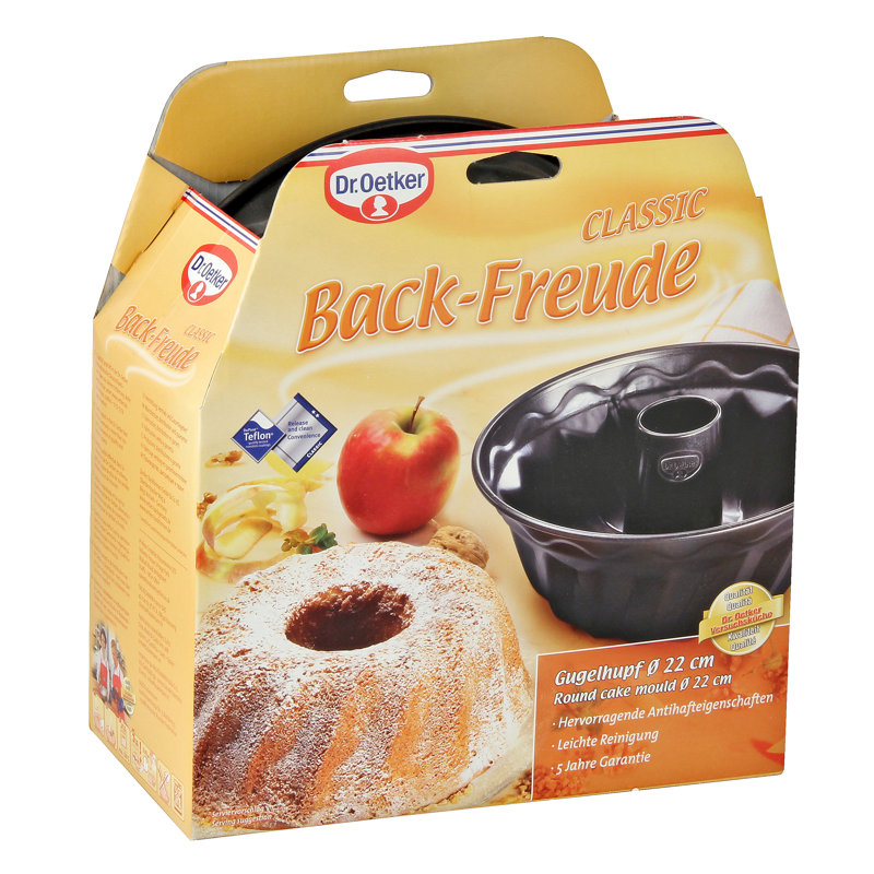 Dr. Oetker Back-Freude Classic Angel Food Cake Pan, 12cm H x 23cm W x 23cm D