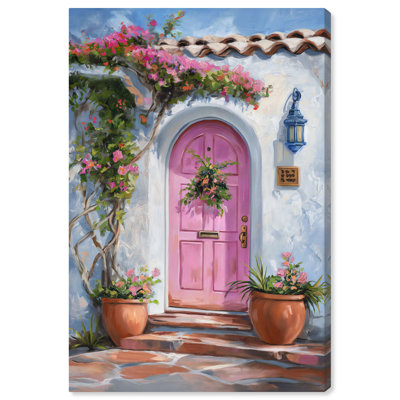 Art mural bord de mer rose avec toile Eden Eden