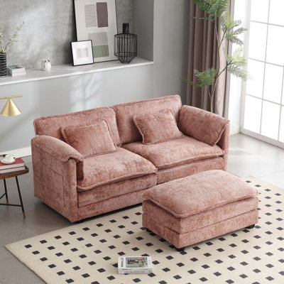 Causeuse avec repose-pieds 76,77 po