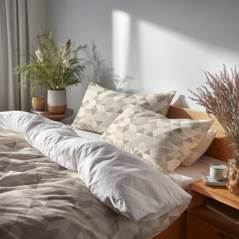 Ensemble de literie à motif géométrique 6 pièces, King Comforter + 3 Additional Pieces