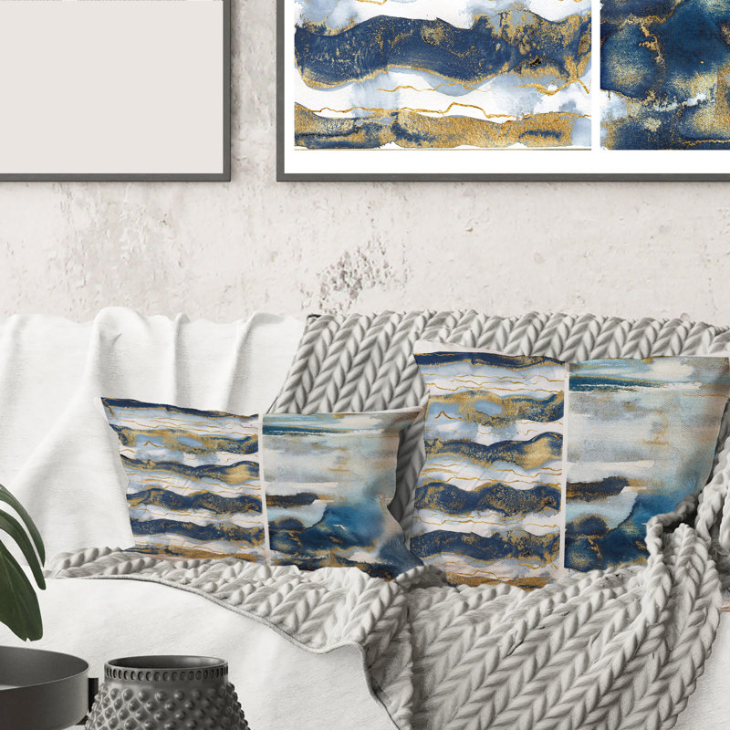 Abstract Throw Pillow, 18" x 18"