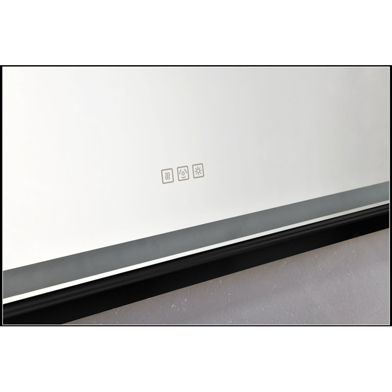 LED Lighted Bathroom Wall Mounted Mirror With High Lumen And Anti-Fog Control, Perfect For Makeup And Shaving