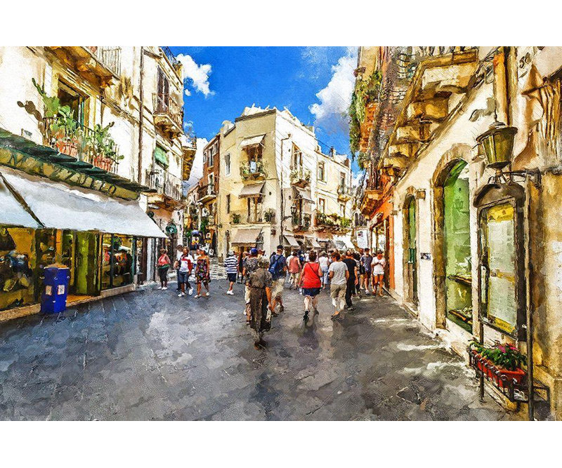 «Red Barrel Studio® Bolokofsky», art sur toile tendue de la galerie Ronald, Taormina, Sicile, H 28 po x l 40 po